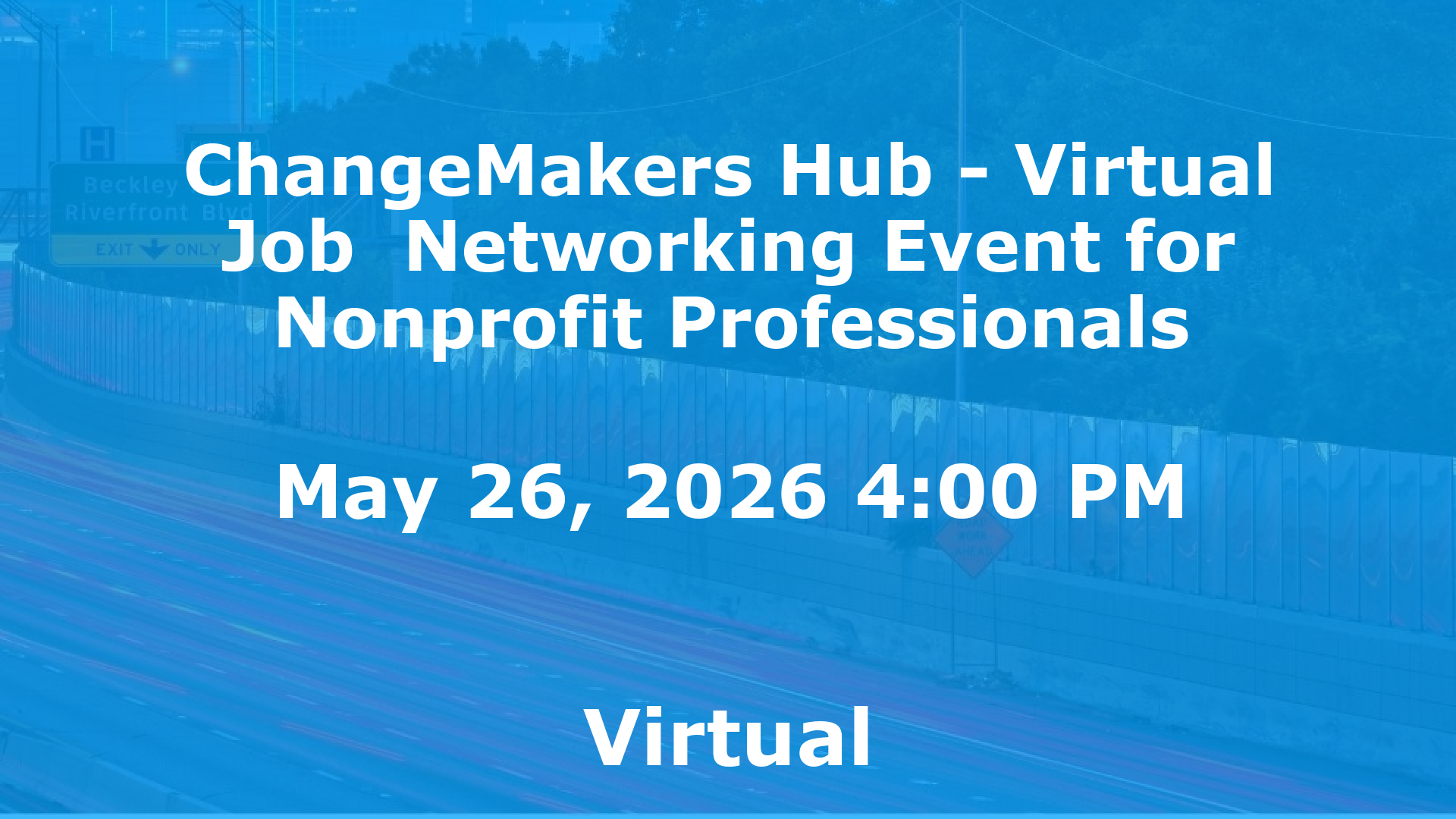 ChangeMakers Hub - Virtual Job  Networking Event for Nonprofit Professionals event image